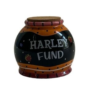 Bella Casa by Ganz  Ceramic Jar “Harley Fund” Harley Davidson, Harley Money Jar